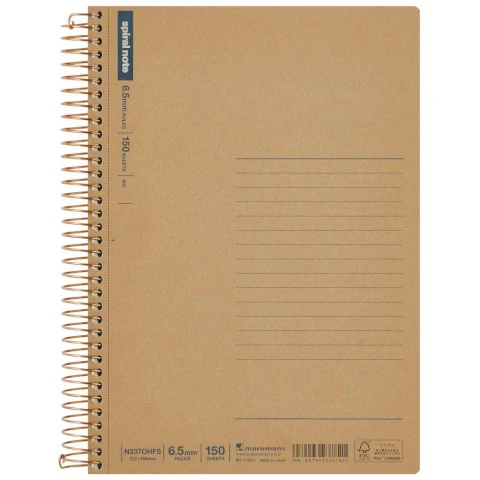 Maruman Notebooks A5 Spiral Note - 150 Sheets Lined