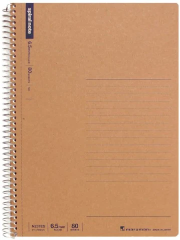 Maruman Notebooks A5 Spiral Note - 80 Sheets Lined