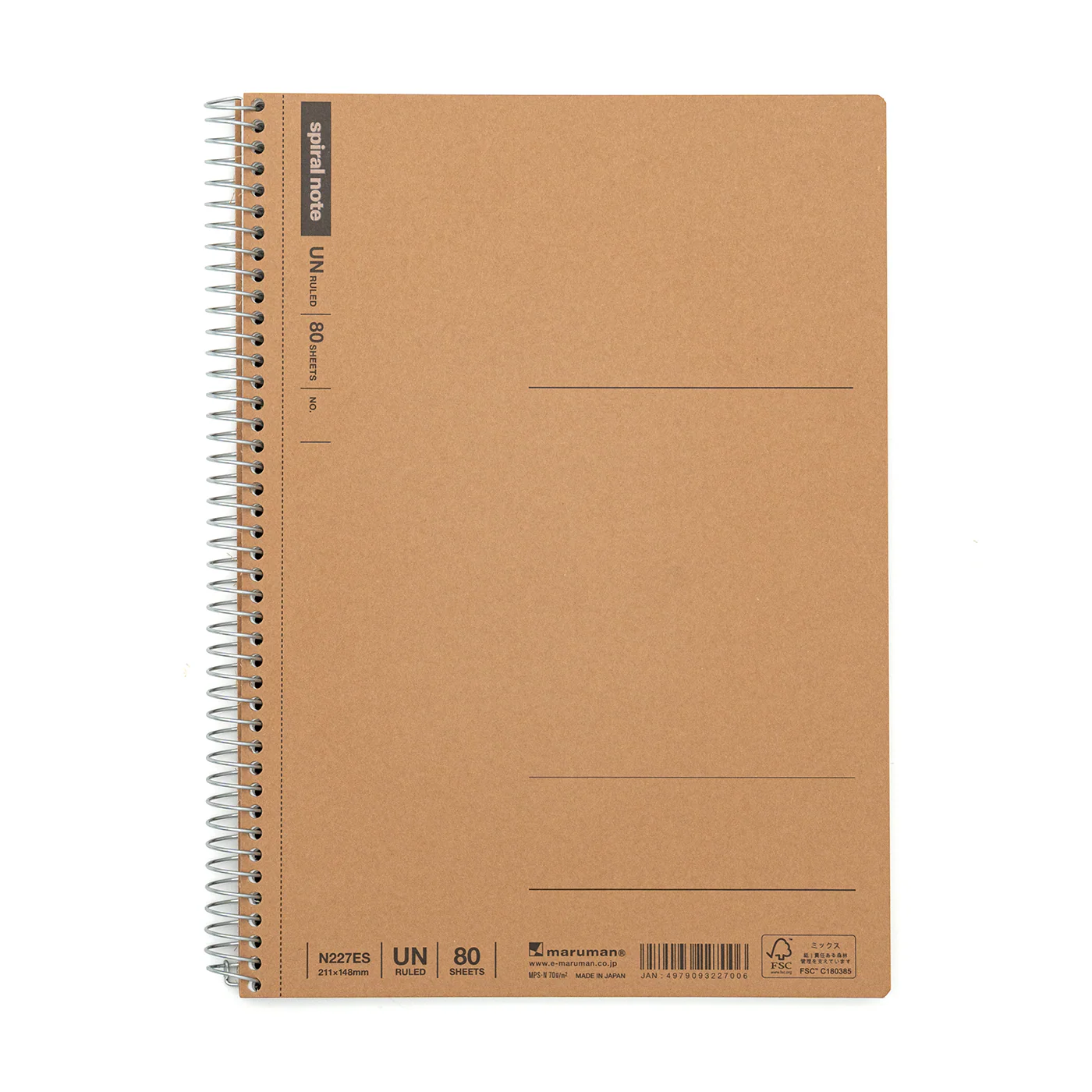 Maruman Spiral Notebook Basic A5 Blank
