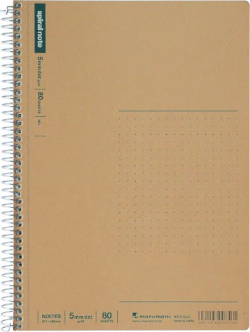 Maruman Spiral Notebook Basic A5 Dot-Grid 5.0mm