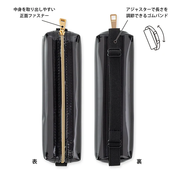 Midori Book Band Pen Case - Clear Black A - Image 3