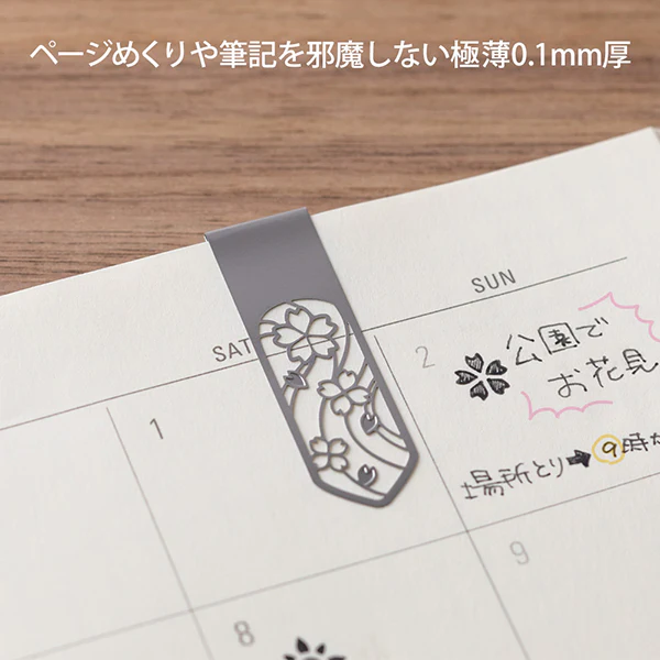 Midori Bookmark Clip- Floral Pattern - Image 3