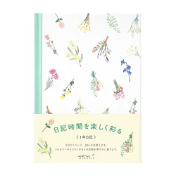 Midori Diary Dried Flower Pattern
