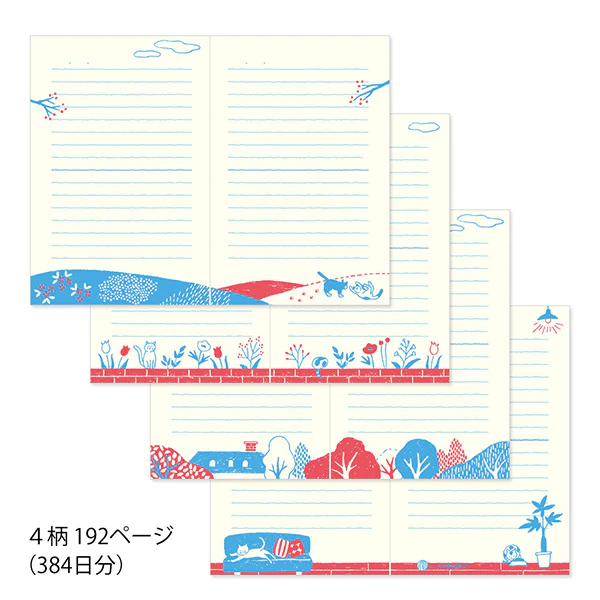 Midori Diary with Embroidered bookmark Cat - Image 8
