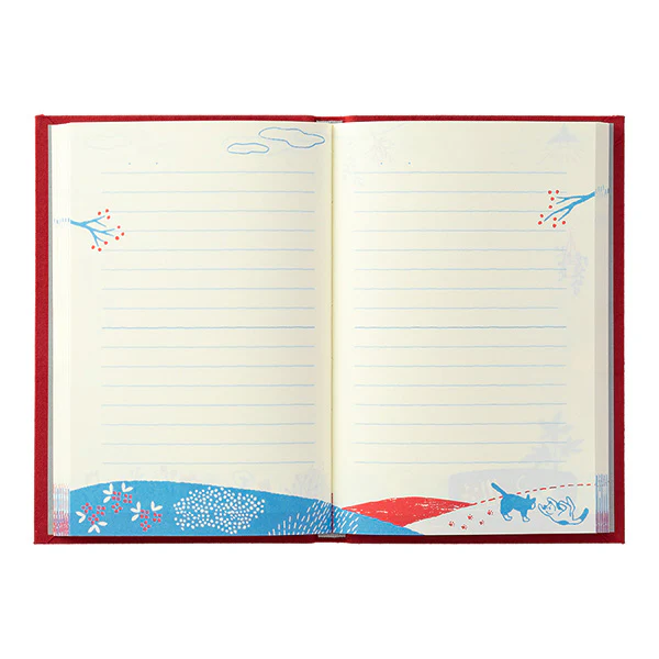 Midori Diary with Embroidered bookmark Cat - Image 9