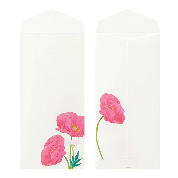 Midori Envelopes 018 Four Designs Poppy - Image 3