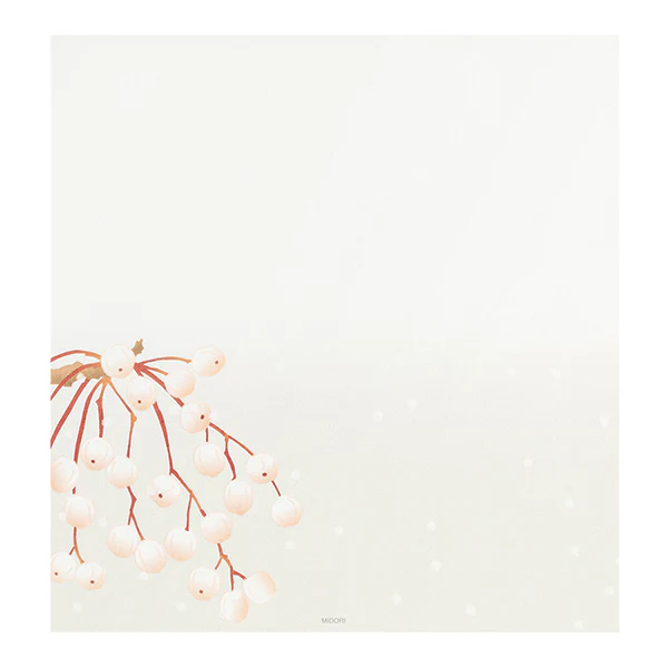 Midori Letter Pad 000 Four Designs Winter Fruit - Image 4