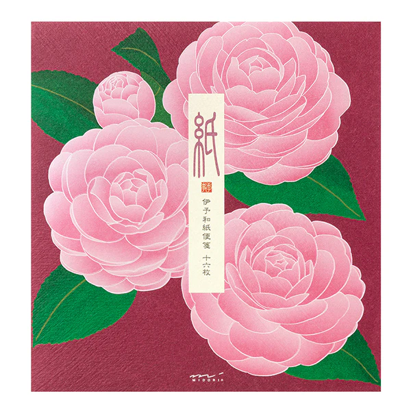 Midori Letter Pad 002 Foil Stamping Otome Camellia