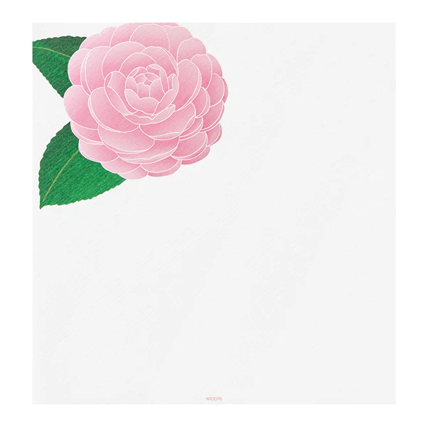 Midori Letter Pad 002 Foil Stamping Otome Camellia - Image 2