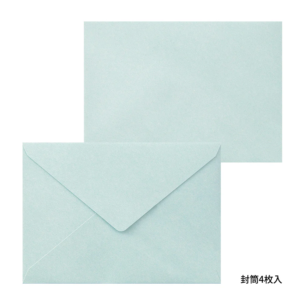Midori Letter Set 478- Press Flower Frame Light Blue - Image 3