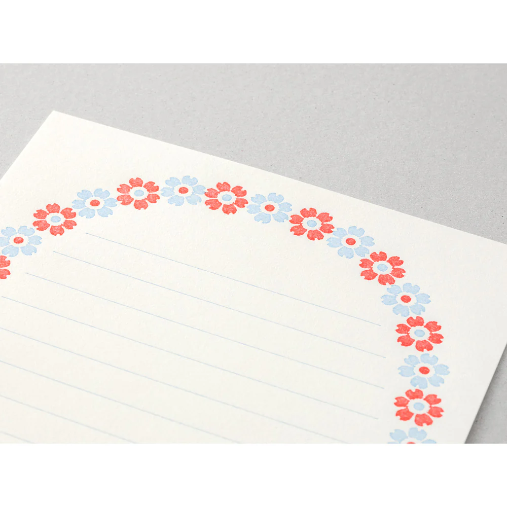 Midori Letter Set 478- Press Flower Frame Light Blue - Image 4