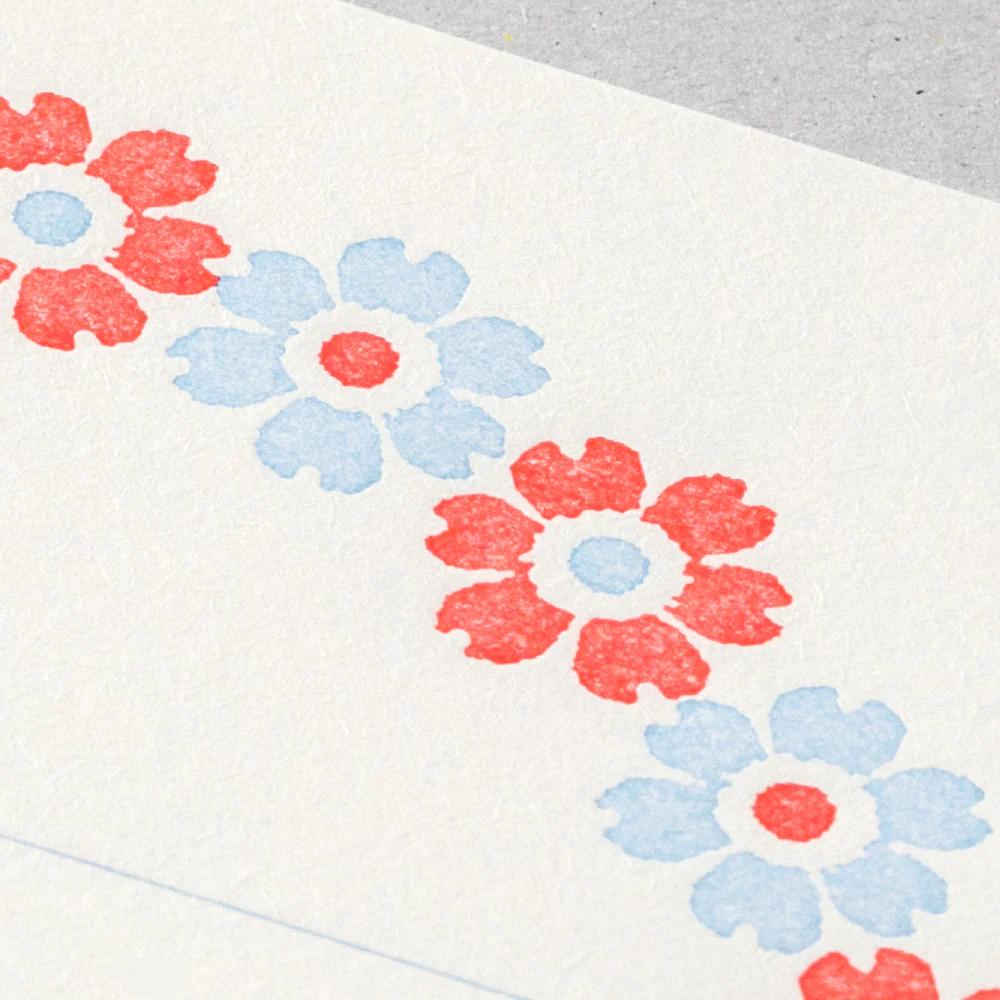 Midori Letter Set 478- Press Flower Frame Light Blue - Image 6