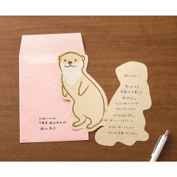 Midori Letter Set (925) Die-Cut Animal - Otter - Image 4