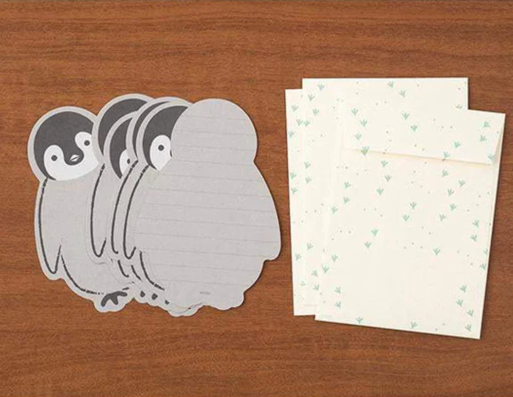 Midori Letter Set (925) Die-Cut Animal - Penguin - Image 2
