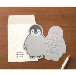 Midori Letter Set (925) Die-Cut Animal - Penguin - Image 3