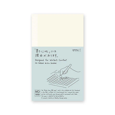 Midori MD B6 Slim Notebook- Grid