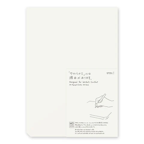 Midori MD A4 Cotton Paper Pad- Blank