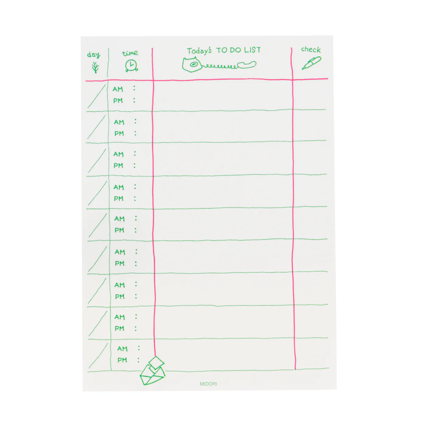 Midori Memo Pad - To Do List - Blue - Image 2