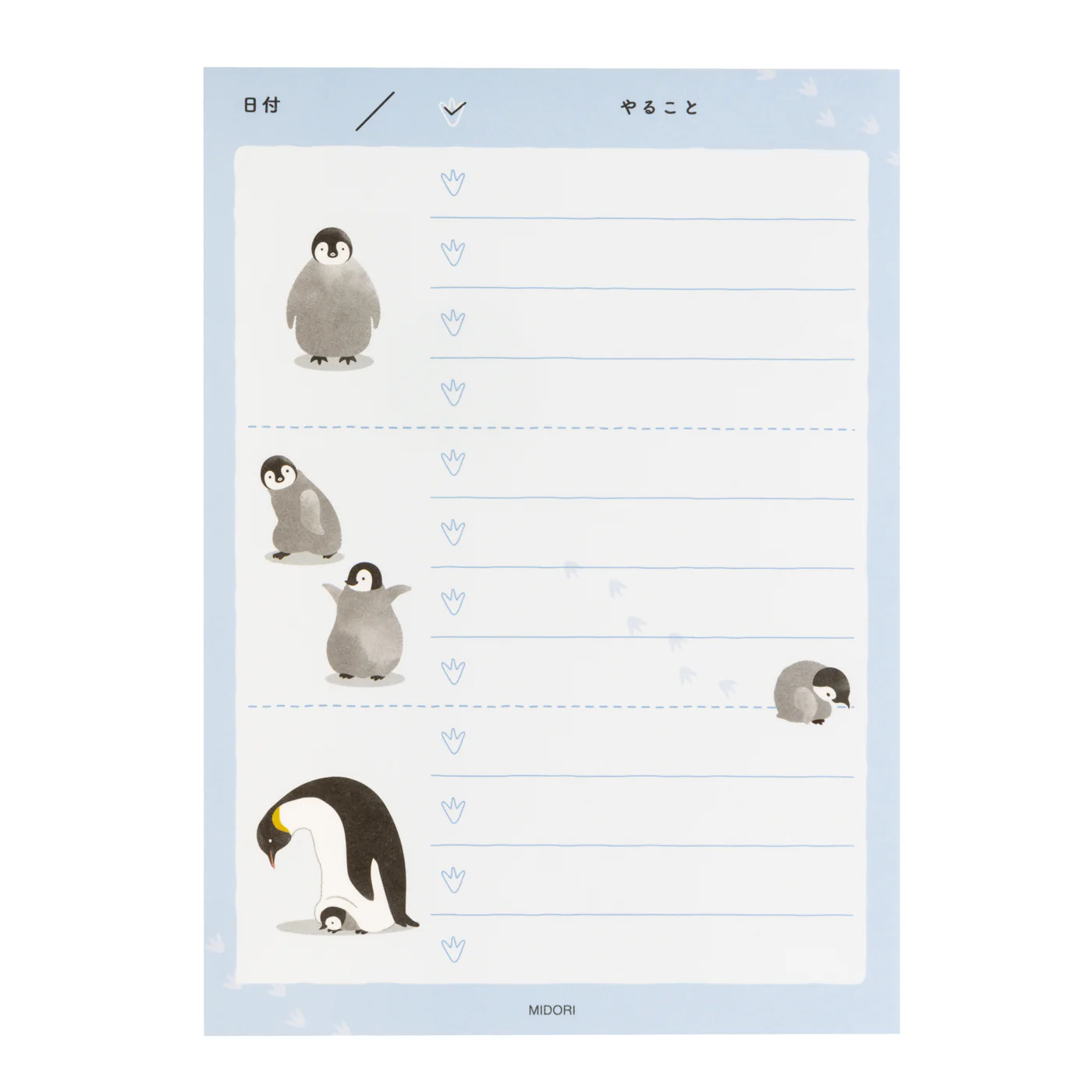 Midori Memo Pad - To Do List - Penguin - Image 2