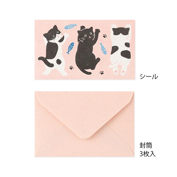 Midori Mini Letter Set - Hungry Cat - Image 4