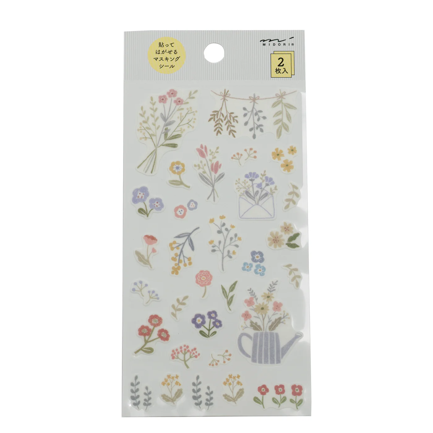 Midori Notebook Stickers - Flower - Image 2
