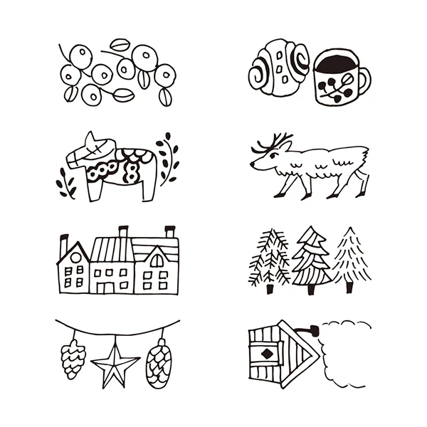 Midori Paintable Rotating Stamp - Self Inking - Dial Nordic Pattern - Image 4