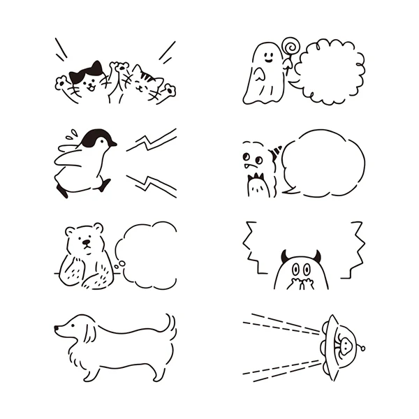 Midori Paintable Rotating Stamp - Self Inking - Dial Speech Bubble - Image 4