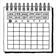 Midori Paintable Stamp - Pre Inked - Calendar - Image 2