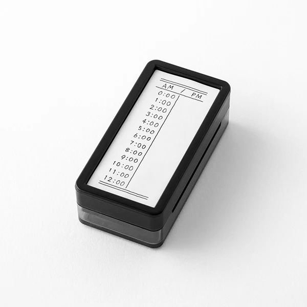 Midori Paintable Stamp - Pre Inked - Vertical Time - Image 2