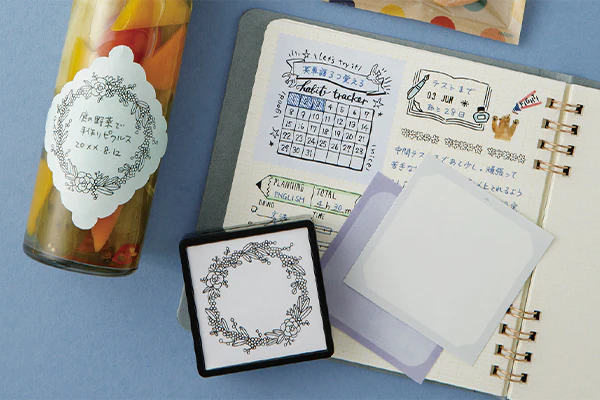 Midori Paintable Stamp - Stickers Book Cold Color - Image 2