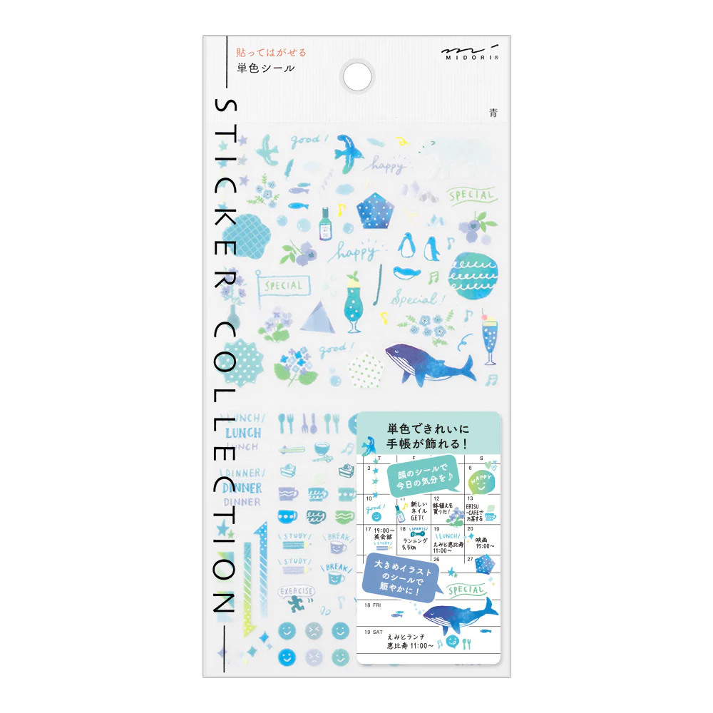 Midori Planner Stickers- Blue