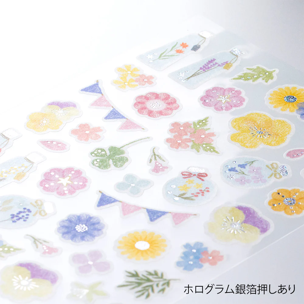 Midori Planner Stickers- Sticker Marché Pressed Flowers - Image 3