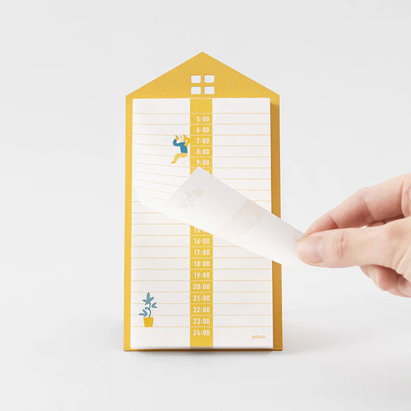 Midori Stand Memo Pad- Vertical Pattern - Schedule - Image 4