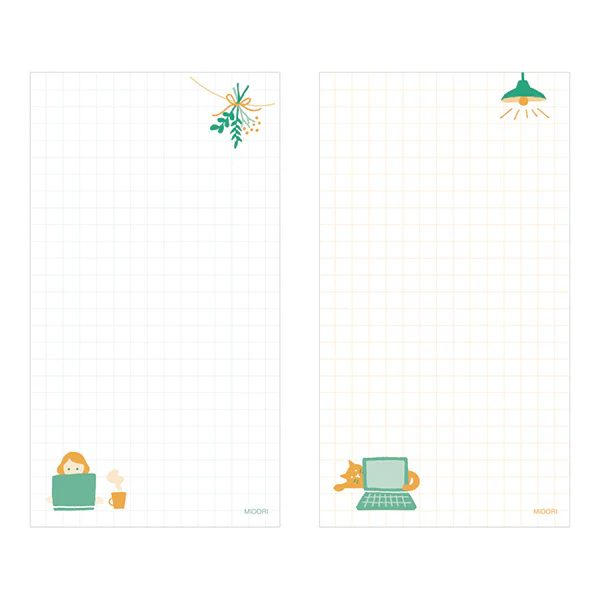 Midori Stand Memo Pad- Vertical Pattern - Free Style - Image 3