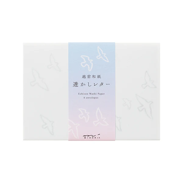 Midori Watermark Birds Envelopes