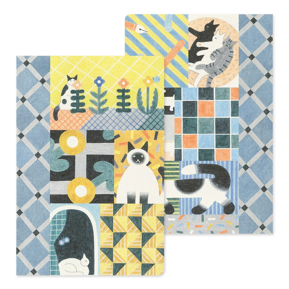 Midori Yuru Log Notebook B6 - Cat - Image 2