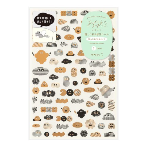 Midori Yuru Log Sticker Sheet - Camouflage Mini Monster
