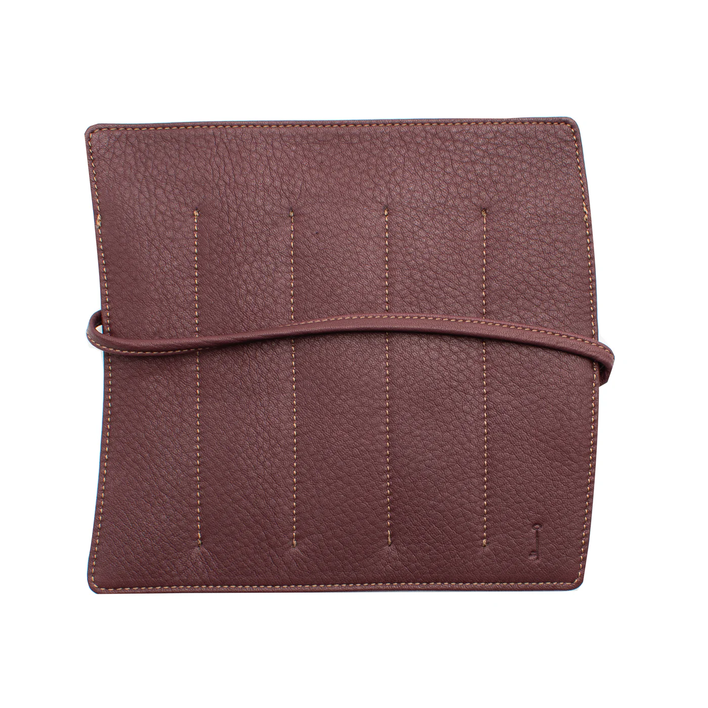 Nagasawa 5 Pen Kip Leather Pen Roll Bordeaux