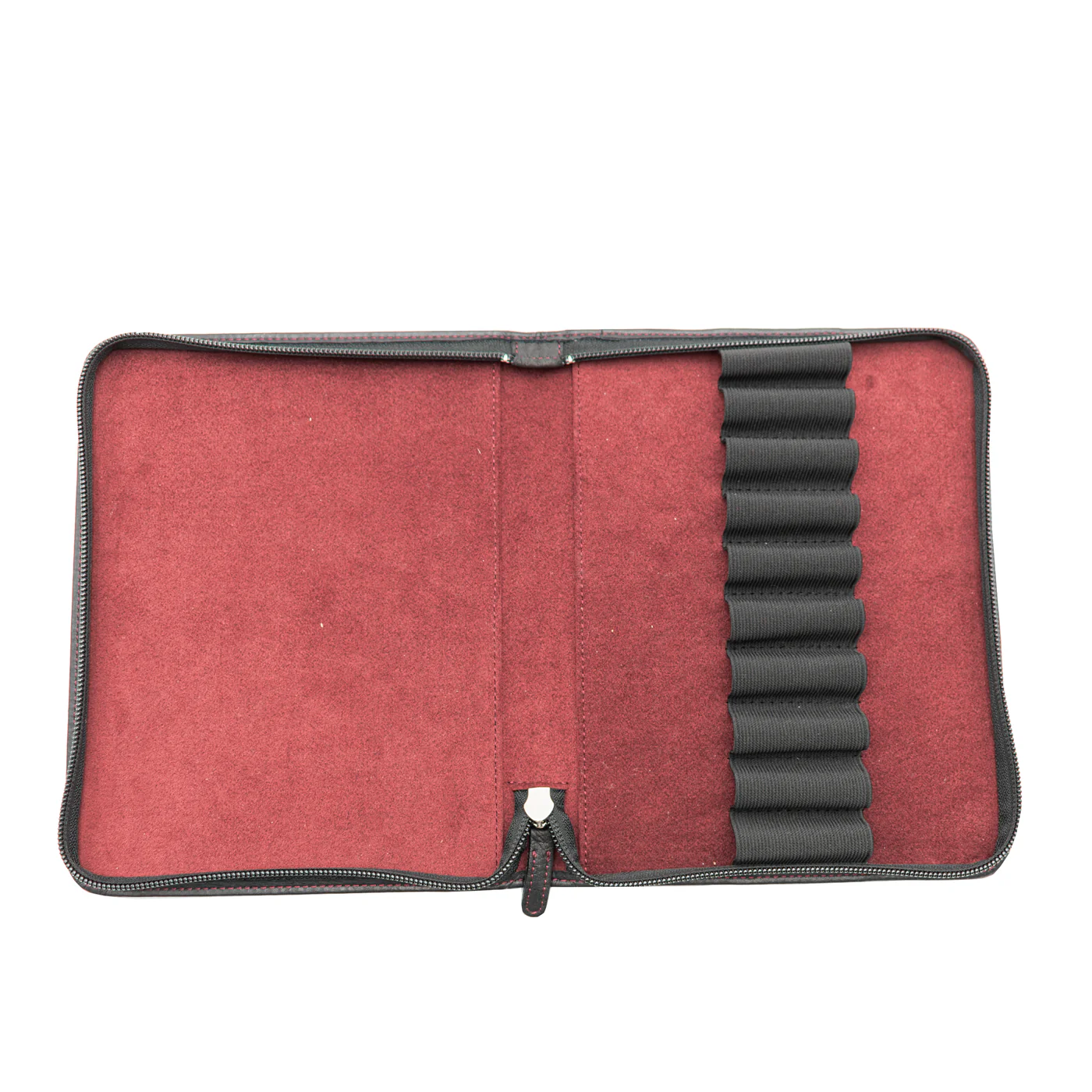 Nagasawa Leather 10 Pen Zip Case Black - Image 2