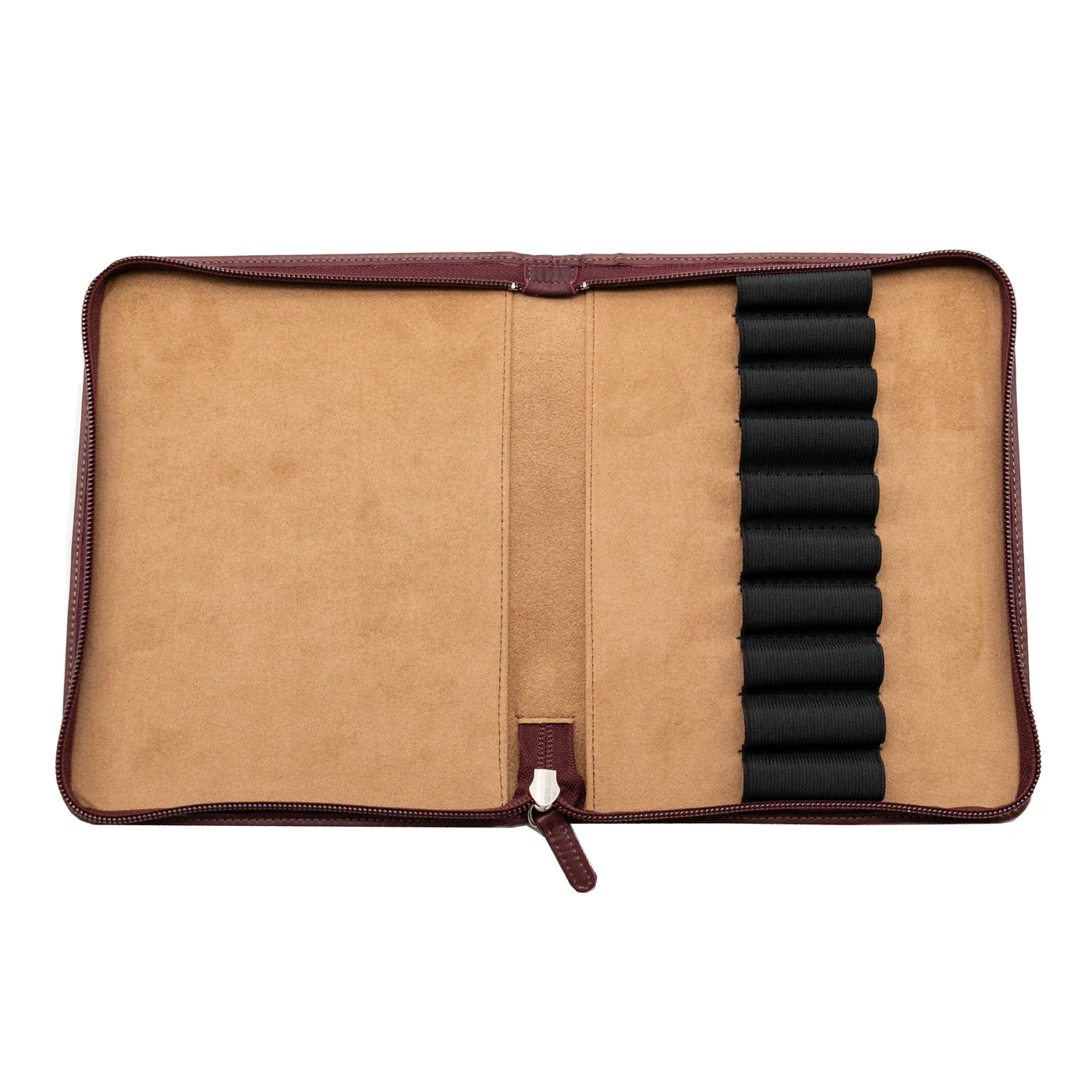 Nagasawa Leather 10 Pen Zip Case Bordeaux - Image 2