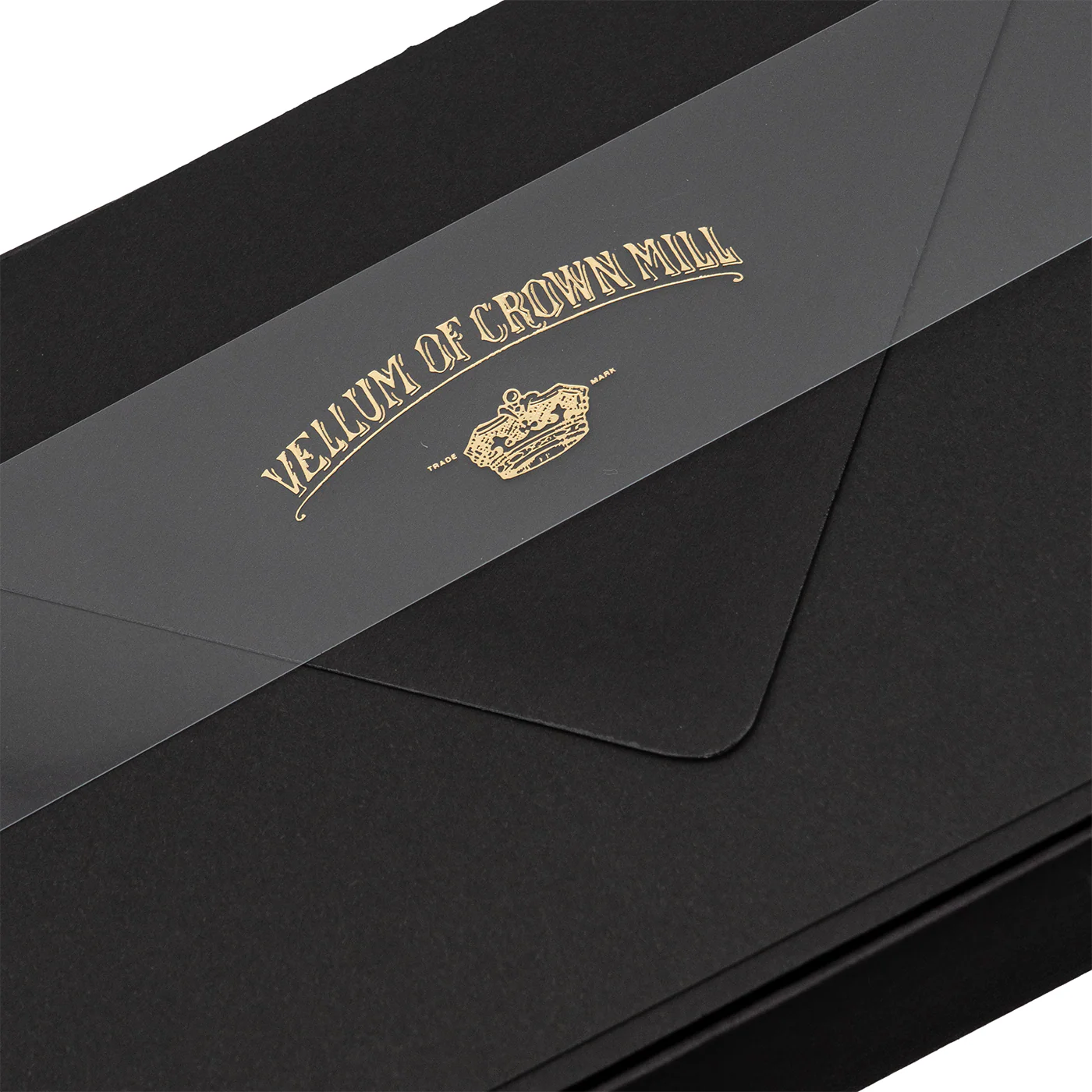 Original Crown Mill Vellum Large Note Card Box - Black - Image 4