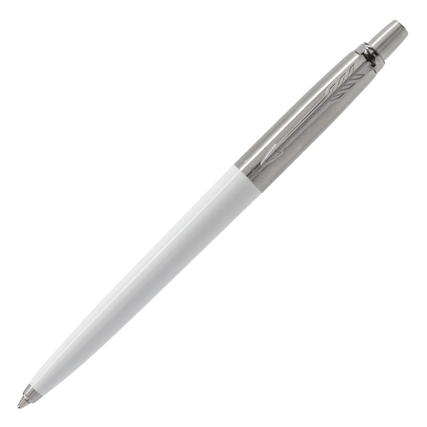 Parker Originals White Plastic Barrel Stainless Cap