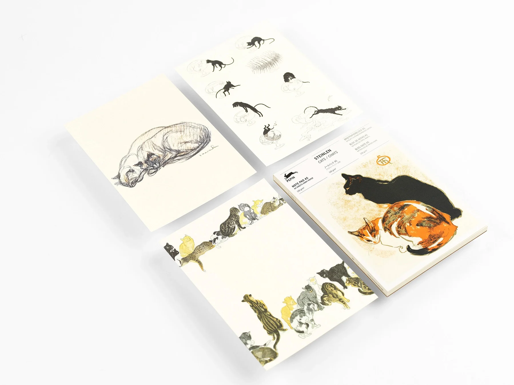 Pepin Notepad A5 - Steinlen Cats - Image 3
