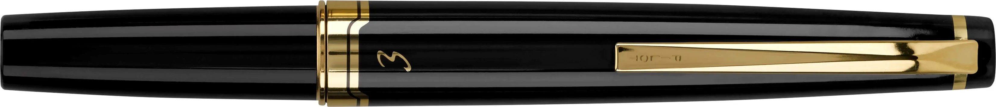 Pilot E95S Black with Gold Trim Fountain - Image 2