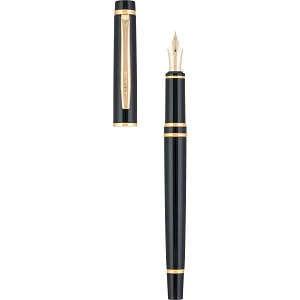 Pilot Grance Black with Gold Trim Fountain - Image 2