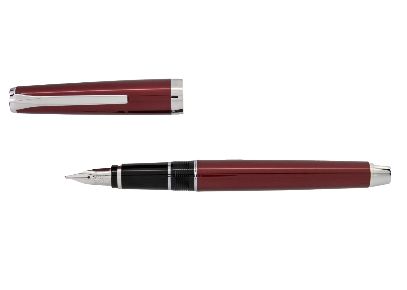 Pilot Metal Falcon Burgundy with Rhodium Trim - Image 3