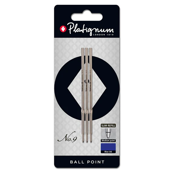 Platignum No. 9 Ballpoint Refill- Blue