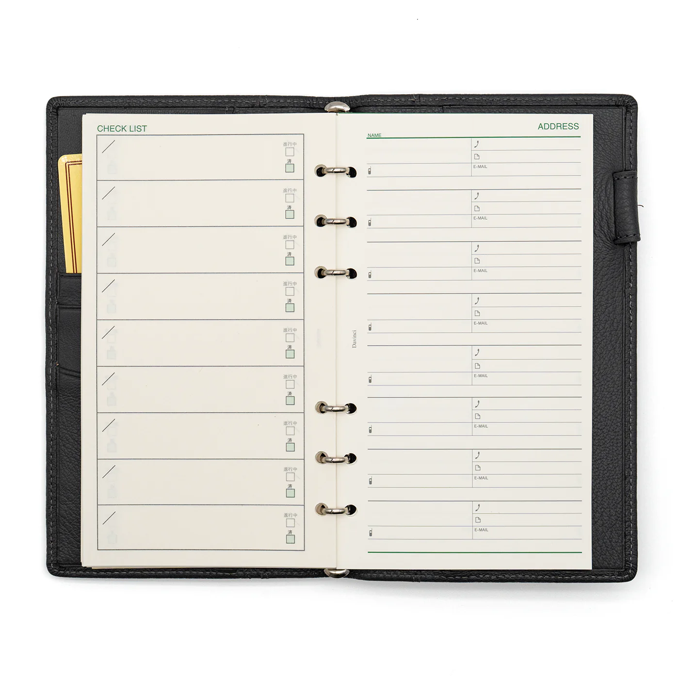 Raymay Davinci Airy Goat Bible Size System Organizer Grey - 8mm Ring Size - Image 5