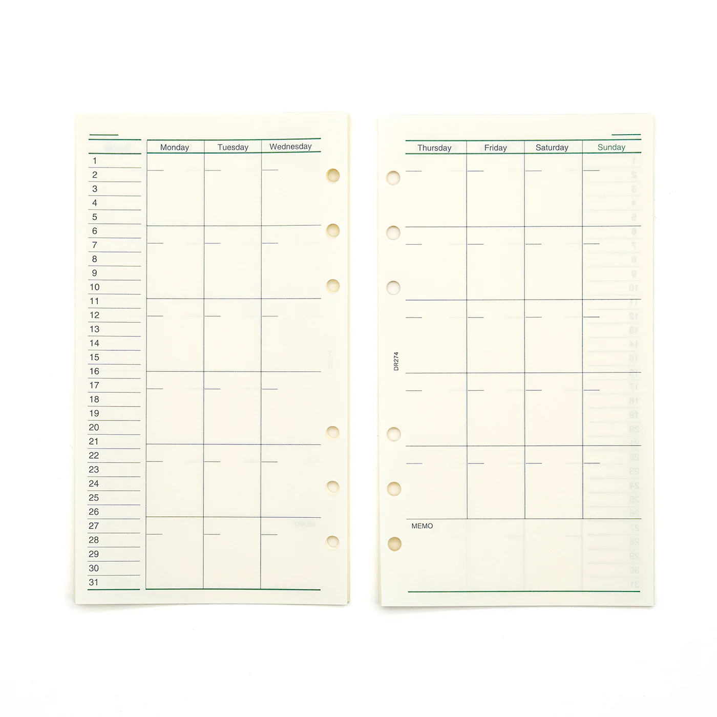 Raymay Davinci Note Bible Size Refill - Monthly Schedule - Image 2