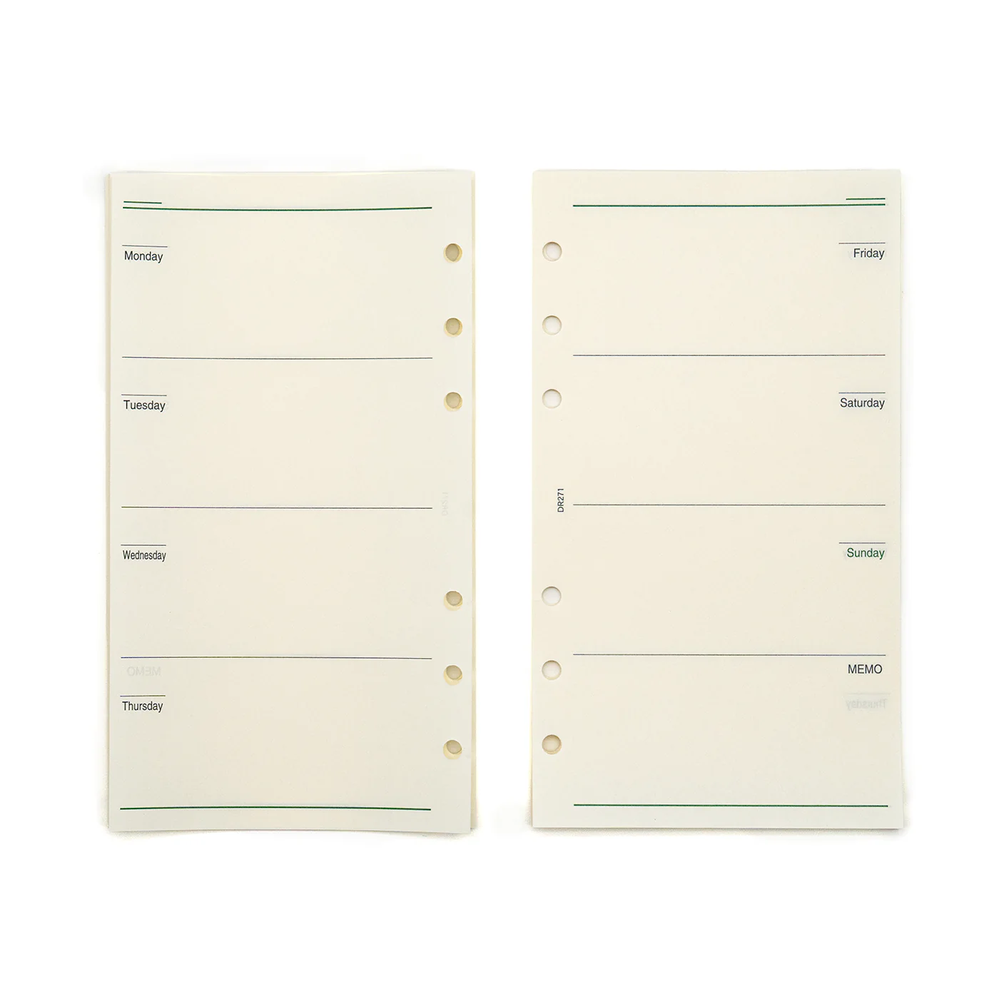 Raymay Davinci Note Bible Size Refill - Weekly Schedule - Image 2